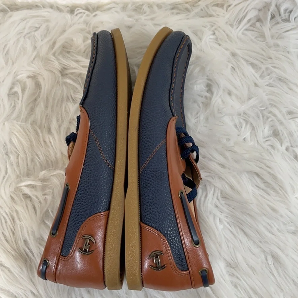 Phat Farm Men's Blue/Brown Boat Shoes Size 10.5